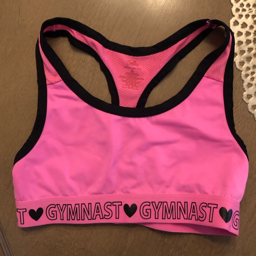 Justice Girls Gymnast Athletic Sports Bra Top